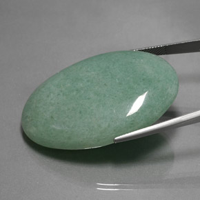 Avventurina naturale verde da 112,70 ct, taglio ovale, opaco