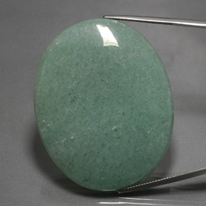 Avventurina Verde naturale da 61.96 ct, Taglio ovale, Opaco