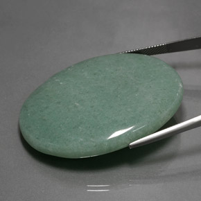 Avventurina Verde naturale da 61.96 ct, Taglio ovale, Opaco