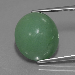 Avventurina naturale verde da 17,82 ct, taglio ovale, traslucido