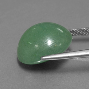 Avventurina naturale verde da 17,82 ct, taglio ovale, traslucido