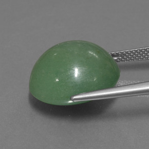 Avventurina naturale verde da 16,51 ct, taglio ovale, traslucido