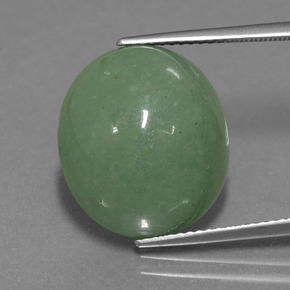 Avventurina Verde naturale da 16.76 ct, Taglio ovale, Traslucido