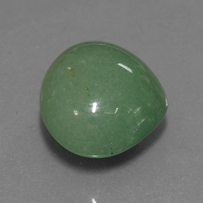 Avventurina naturale verde da 21,35 ct, taglio a pera, traslucido