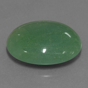 Avventurina naturale verde da 22,77 ct, taglio ovale, traslucido