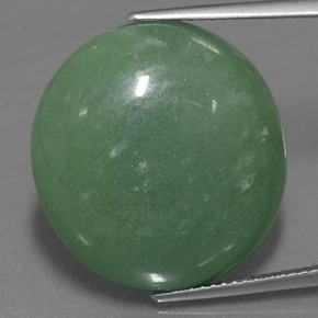 Avventurina naturale verde da 25,47 ct, taglio ovale, traslucido