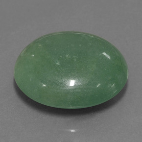 Avventurina naturale verde da 25,47 ct, taglio ovale, traslucido