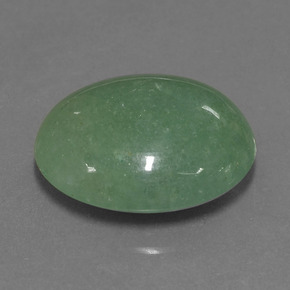 Avventurina naturale verde da 24,45 ct, taglio ovale, traslucido