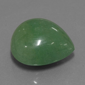 Avventurina naturale verde da 31,37 ct, taglio a pera, traslucido