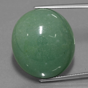 Avventurina naturale verde da 40,33 ct, taglio ovale, traslucido