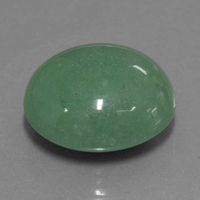 Avventurina naturale verde da 40,33 ct, taglio ovale, traslucido