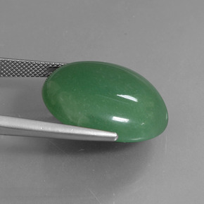 Avventurina Verde naturale da 27.84 ct, Taglio ovale, Traslucido