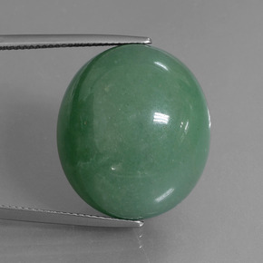 Avventurina naturale verde da 47,19 ct, taglio ovale, traslucido