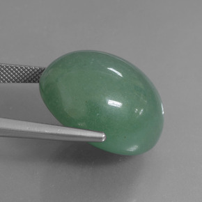 Avventurina naturale verde da 47,19 ct, taglio ovale, traslucido