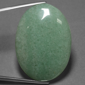 Avventurina Verde naturale da 88.68 ct, Taglio ovale, Opaco