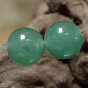 Avventurina naturale verde da 7,40 ct, sfera / palla, traslucido
