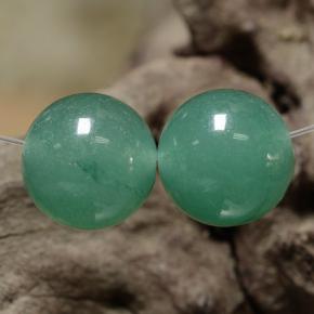 Avventurina naturale verde da 7,40 ct, sfera / palla, traslucido