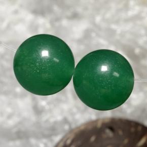 Gemme di avventurina verde naturale da 23,10 ct, sfera / palla, traslucido