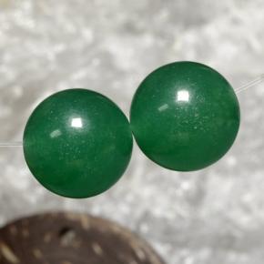 Gemme di avventurina verde naturale da 23,10 ct, sfera / palla, traslucido
