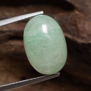 Avventurina Verde naturale da 10.24 ct, Taglio ovale, Traslucido