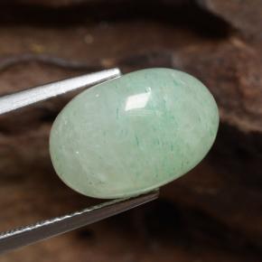 Avventurina Verde naturale da 10.24 ct, Taglio ovale, Traslucido