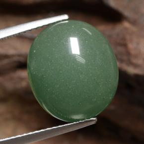 Avventurina Verde naturale da 8.82 ct, Taglio ovale, Traslucido