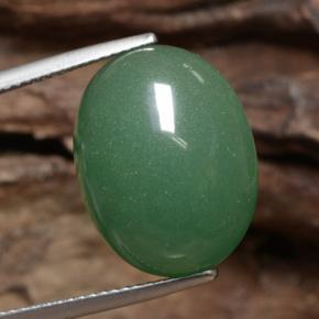 Avventurina Verde naturale da 17.51 ct, Taglio ovale, Traslucido