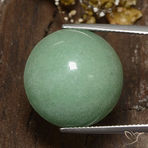 23.26ct Naturale Verde muschio pallido Avventurina, Rotondo, Opaco