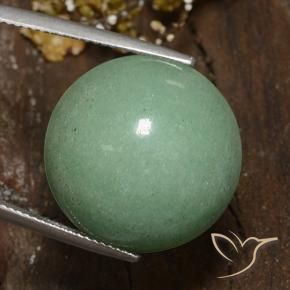 Avventurina Verde muschio pallido naturale da 23.26 ct, Rotondo, Opaco