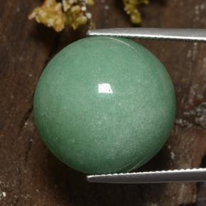 Avventurina Verde medio naturale da 24.18 ct, Taglio rotondo, Opaco