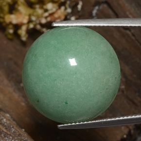 Avventurina Verde muschio pallido naturale da 24.50 ct, Taglio rotondo, Opaco