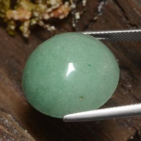 Avventurina Verde muschio pallido naturale da 24.50 ct, Taglio rotondo, Opaco