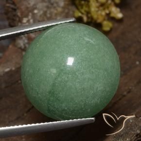 Avventurina Verde medio naturale da 24.31 ct, Rotondo, Opaco
