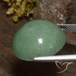 Avventurina Verde medio naturale da 24.31 ct, Rotondo, Opaco
