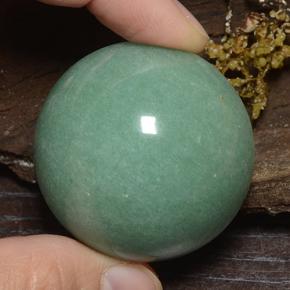 Avventurina naturale verde da 186,72 ct, taglio rotondo, opaco