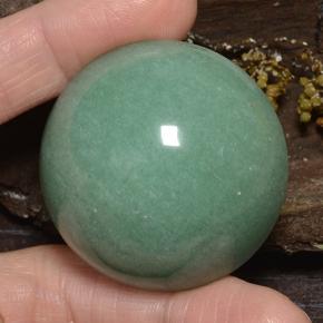 Avventurina naturale verde da 186,72 ct, taglio rotondo, opaco