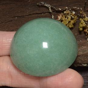 Avventurina naturale verde da 186,72 ct, taglio rotondo, opaco