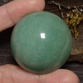 Avventurina naturale verde da 186,28 ct, taglio rotondo, opaco