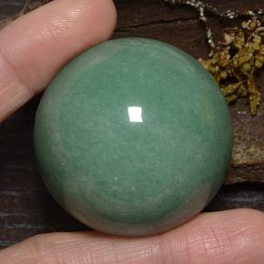 Avventurina naturale verde da 186,28 ct, taglio rotondo, opaco