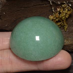 Avventurina naturale verde da 186,28 ct, taglio rotondo, opaco