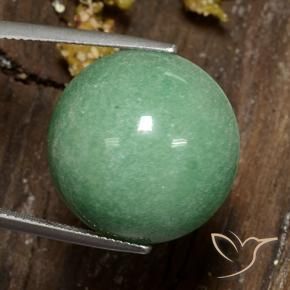 Avventurina Verde muschio pallido naturale da 23.68 ct, Rotondo, Opaco