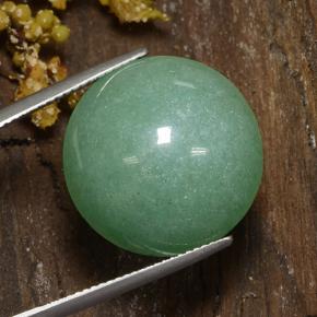Avventurina naturale verde da 22,70 ct, taglio rotondo, opaco