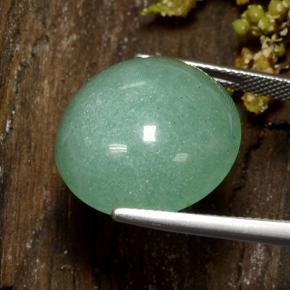 Avventurina naturale verde da 22,70 ct, taglio rotondo, opaco