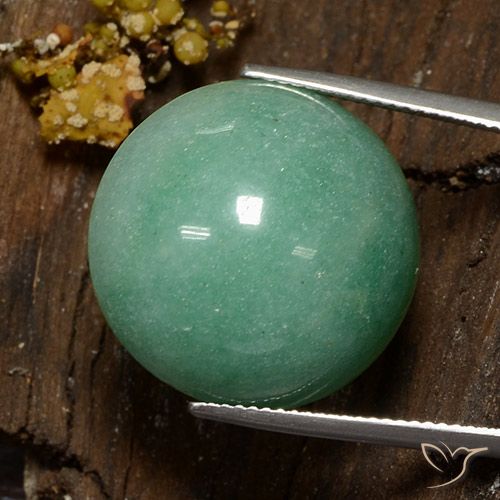 28.16ct Naturale Verde chiaro medio Avventurina, Rotondo, Opaco