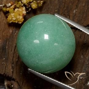 Avventurina Verde chiaro medio naturale da 28.16 ct, Rotondo, Opaco