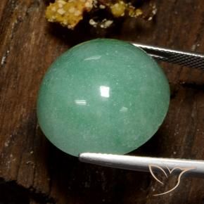 Avventurina Verde chiaro medio naturale da 28.16 ct, Rotondo, Opaco