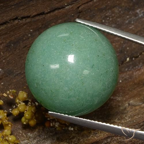 Avventurina Verde medio naturale da 24.56 ct, Rotondo, Opaco