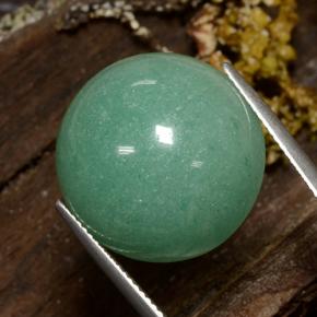 Avventurina naturale verde da 24,49 ct, taglio rotondo, opaco