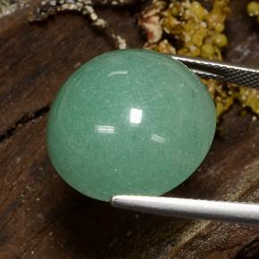 Avventurina naturale verde da 24,49 ct, taglio rotondo, opaco