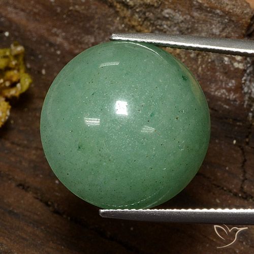 25.70ct Naturale Verde muschio pallido Avventurina, Rotondo, Opaco